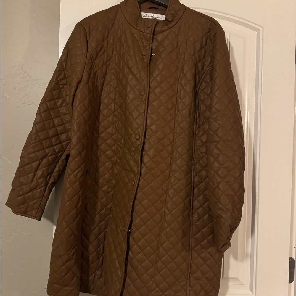 Kenneth Cole Quilted Brown Puffer Jacket